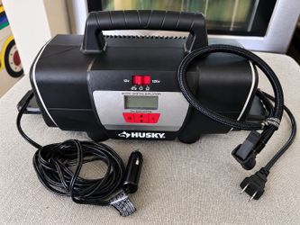 Husky 120 PSI Digital Tire Inflator Air Compressor – 12V & 120V AC/DC