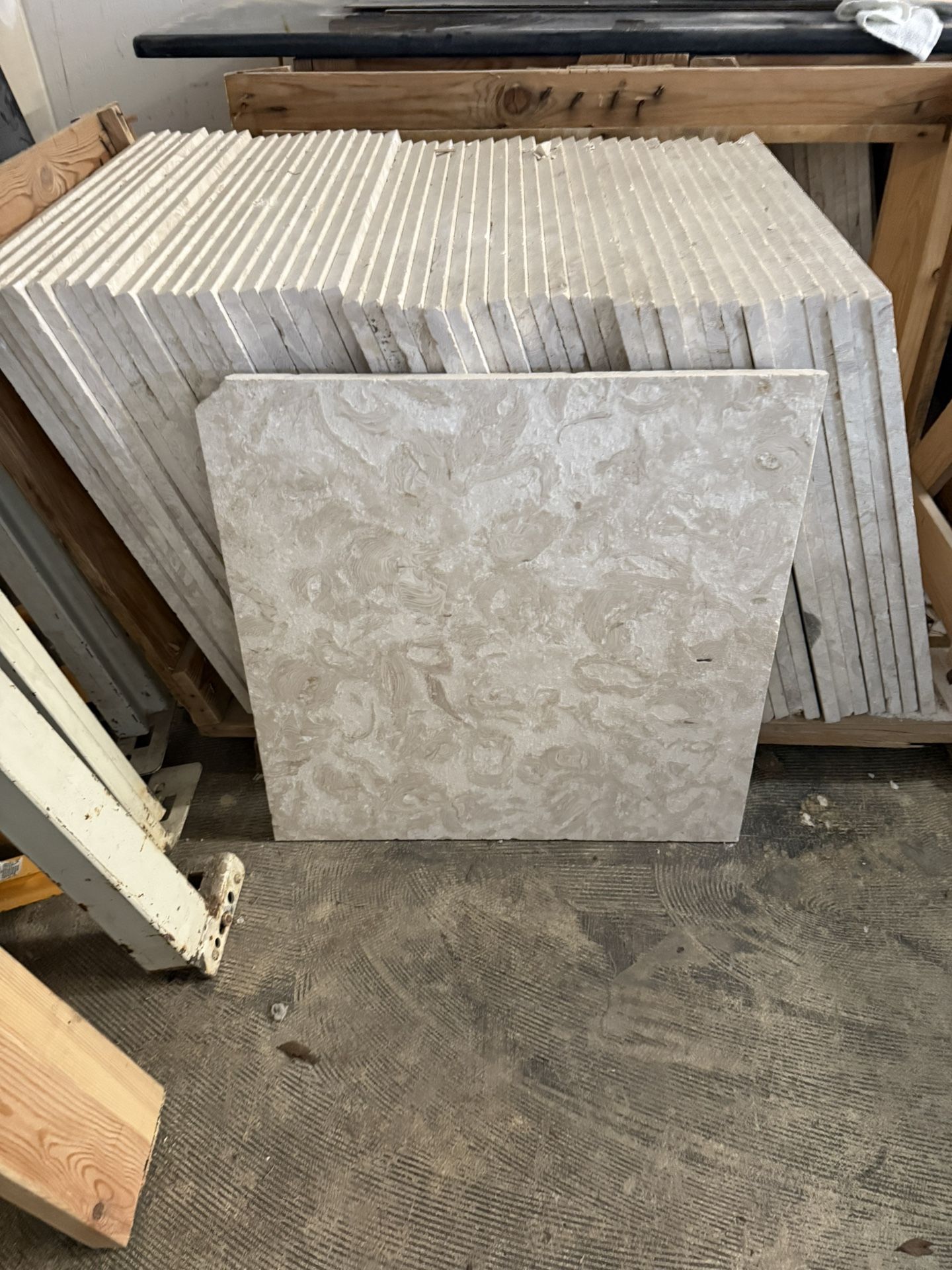 Shells Reef Beige Travertine Pool Deck Tile 24”x 24”x 3/4”. Priced Per Square Foot.