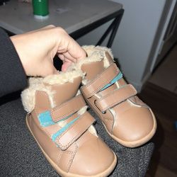 Ten Little Brown High Top Furry Boots- Size 10.5