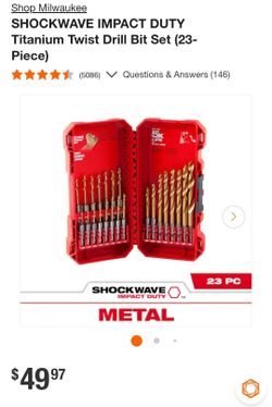 Milwaukee Shockwave Titanium Drill Bit Set 23-Piece