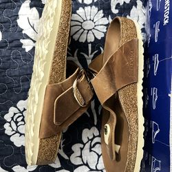 Birkenstock New  damage Box Gizeh Big Buckle Cognac Oiled Leather Exquisite Regular