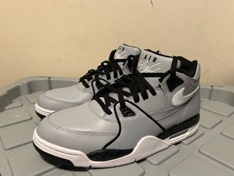 Nike Air Flight 89 Sneakers Grey Black size 10.5 they are in perfect condition asking  $60 ￼