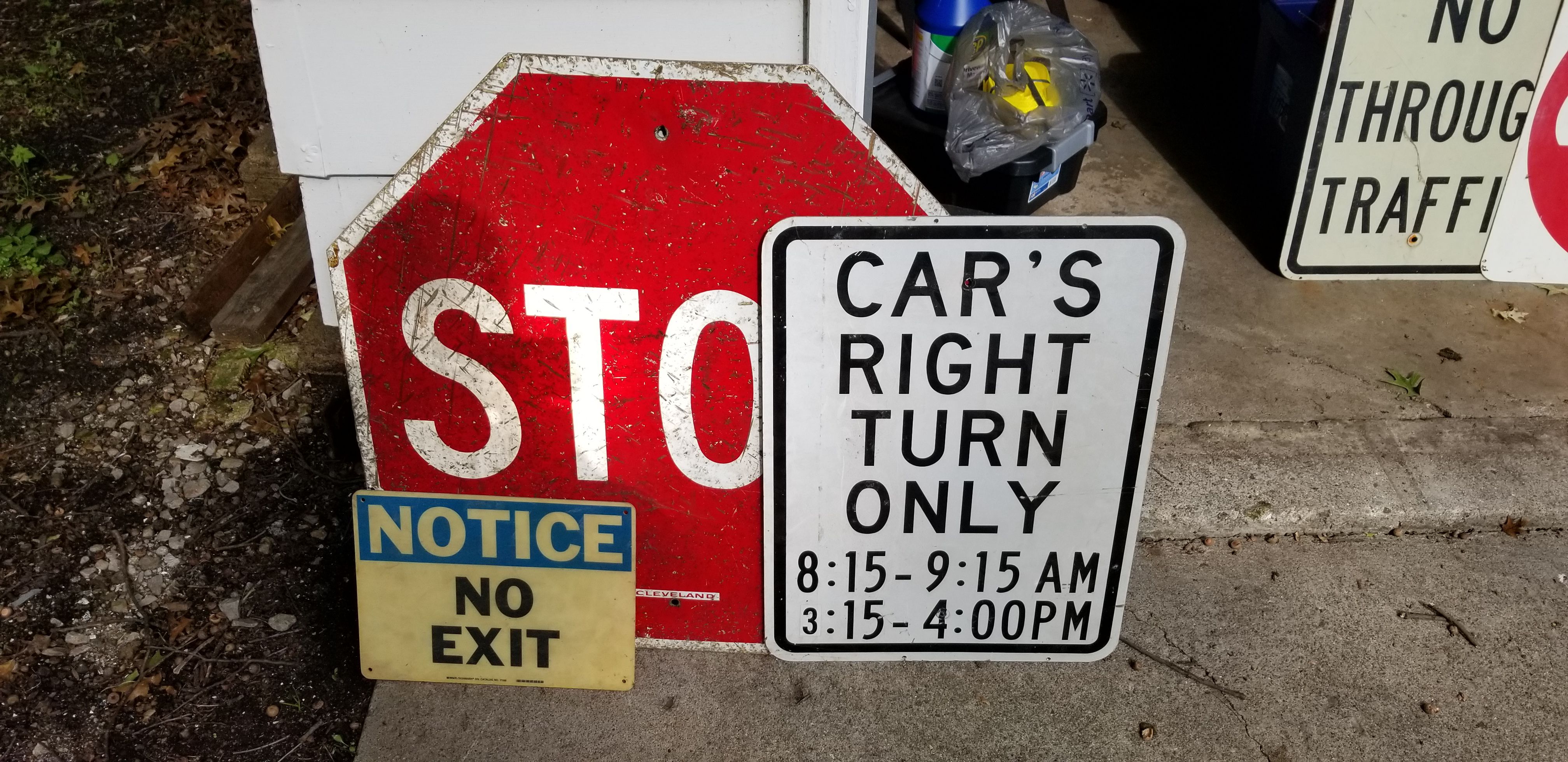 Various metal road signs (OBO)