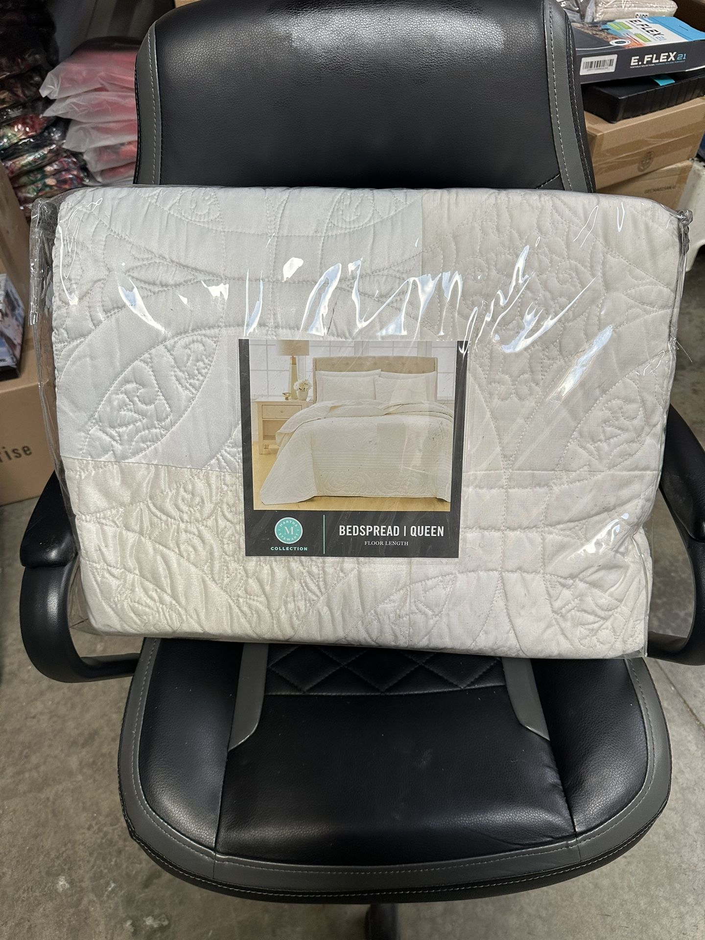 π₯ Martha Stewart Collection Wedding Rings Bedspread QUEEN SIZE