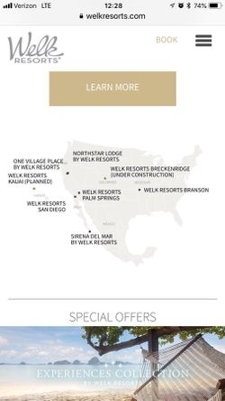 Fully paid Welk resorts timeshare