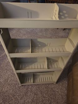 White Plastic Storage Shelf Organizer