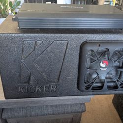 Kicker Solo-baric L5 10 with Rockford Fosgate Prime R-300-4 Amp