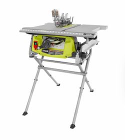 15 Amp 10 in. Compact Portable Corded Jobsite Table Saw with Folding Stand