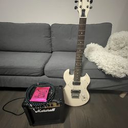 Junior Electric Guitar + Marshall Amplifier