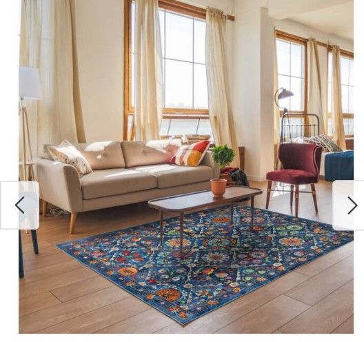 Gertmenian & Sons Carmen Bizet Blue 8.10ft. x 13 ft. Trellis Indoor area rug