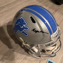 Lions Full-Size Helmet Signed: Calvin Johnson Authentic