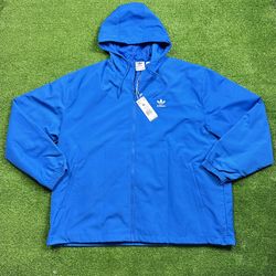 Adidas Adicolor Trefoil Jacket IR9851 Full Zip Blue Bird Hoody