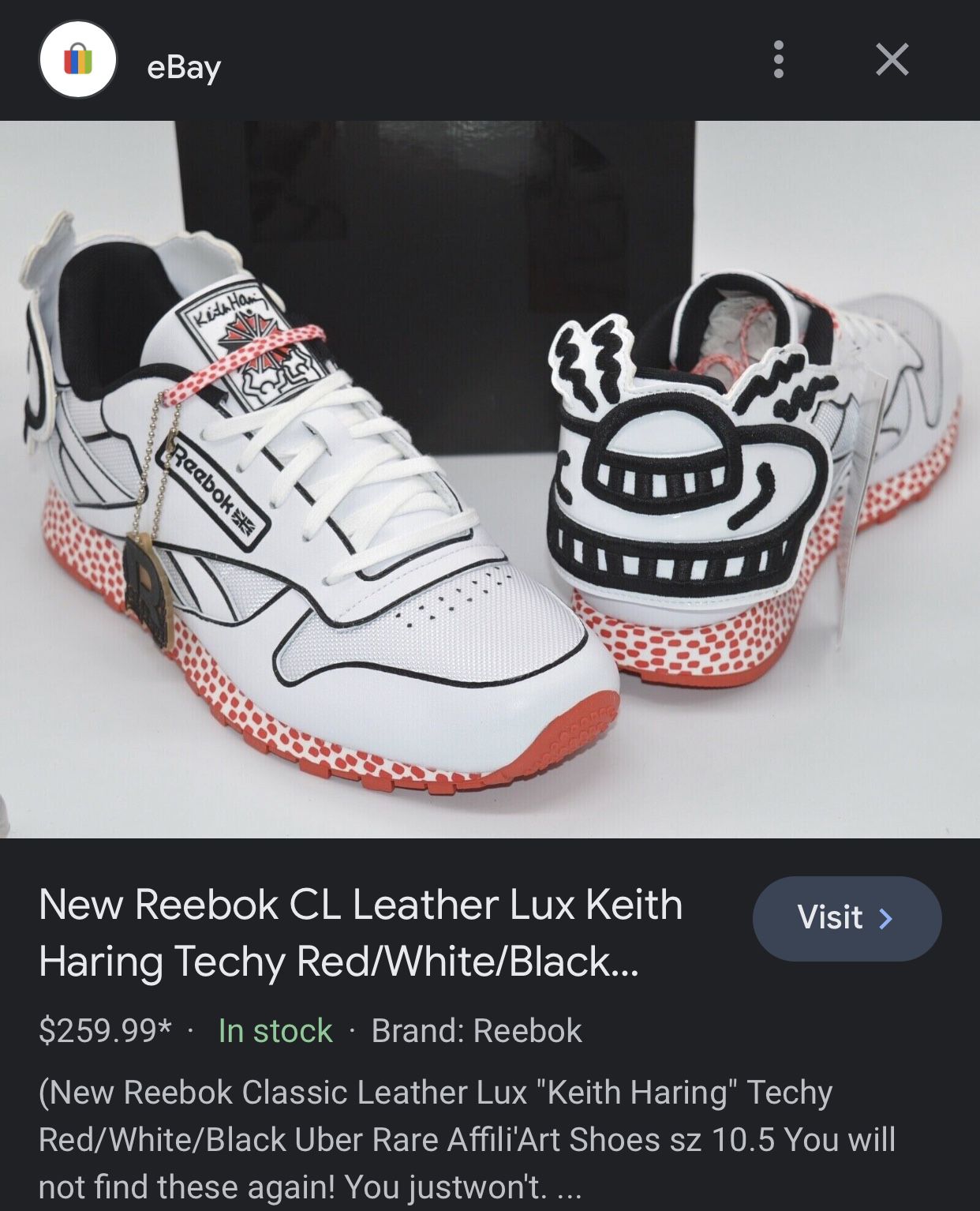 Keith Haring And Reebok Collaborating 