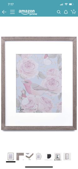 Ecohome 18x24 Picture Frame Walnut Wood - Matted for 12x18