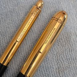 14K GOLD EVERSHARP 64 SIXTY FOUR FOUNTAIN PEN SET