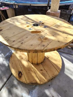 Wooden spool table