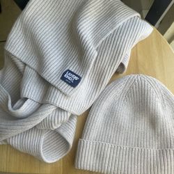 Men’s ivory Hat And Scarf Combo Brand New