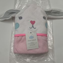 New bunny infant hooded towel