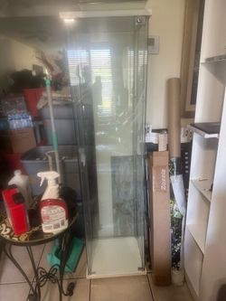 IKEA glass display shelf