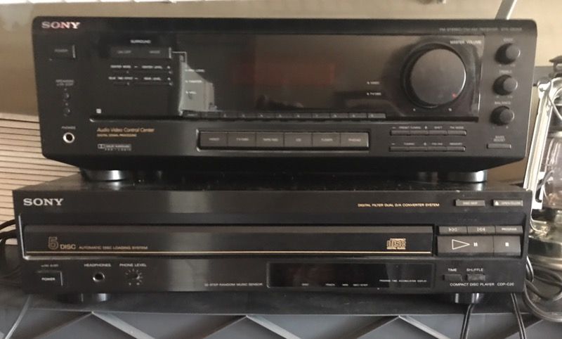 Sony receiver and 5 CD Player