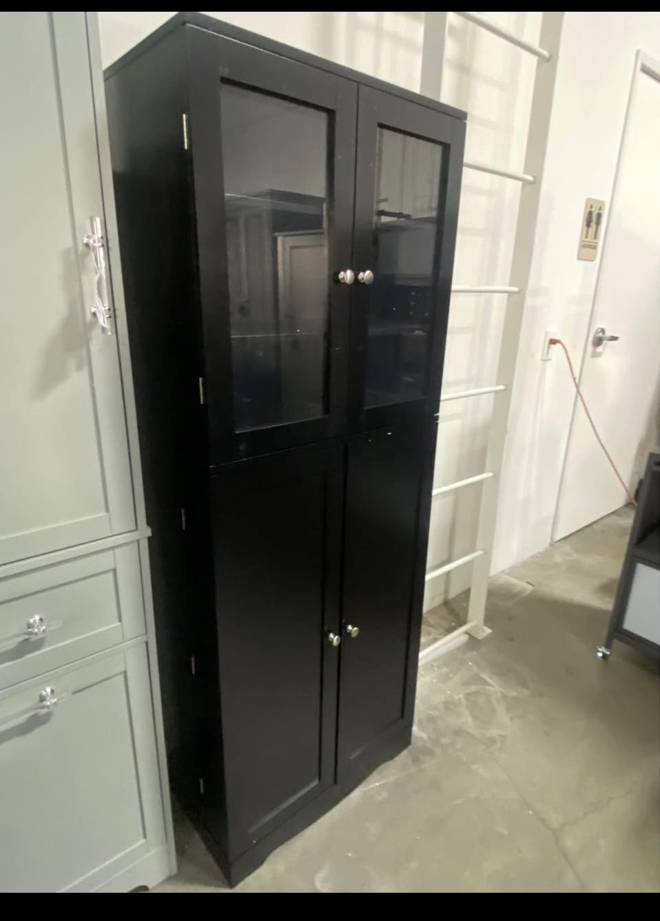 New Assembled Tall Pantry Organizers and Storage, Freestanding Tall Storage Cabinet Kitchen Bath