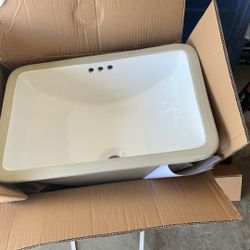 2 New Under Mount Bathroom Sinks