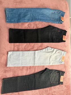 Levi 501 pants  blue, black, charcoal, grey