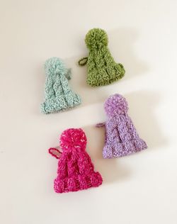Wool Knit Beanie Ornaments - Set Of 4 - Sundance catalog