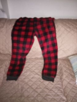 Red and Black Buffalo Plaid Pajama Pants X/L husky14/16 $3.50