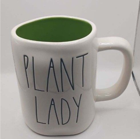 Rae Dunn Artisan Collection by Magenta "Plant Lady" Mug
green inside