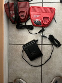 1 Bauer Charger And 2 Milwaukee Chargers