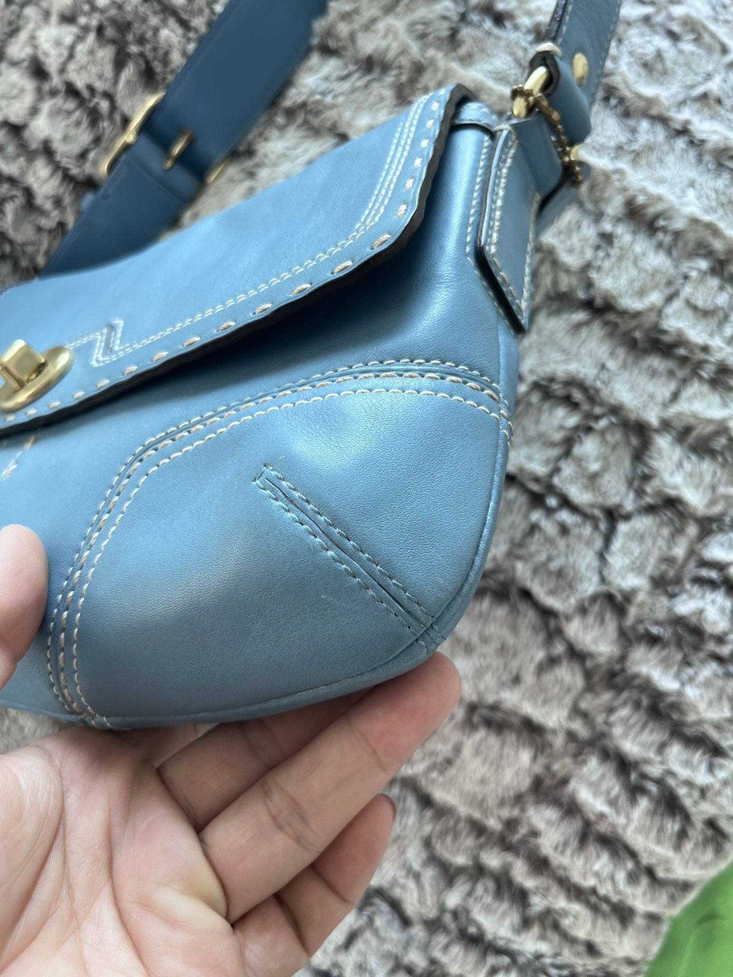 Blue leather hobo Coach bag Coach Blue Leather Hobo Bag main image 3