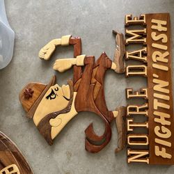 Handmade Notre Dame Fighting Irish Wall Art 