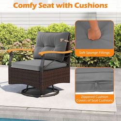 Swivel patio chair