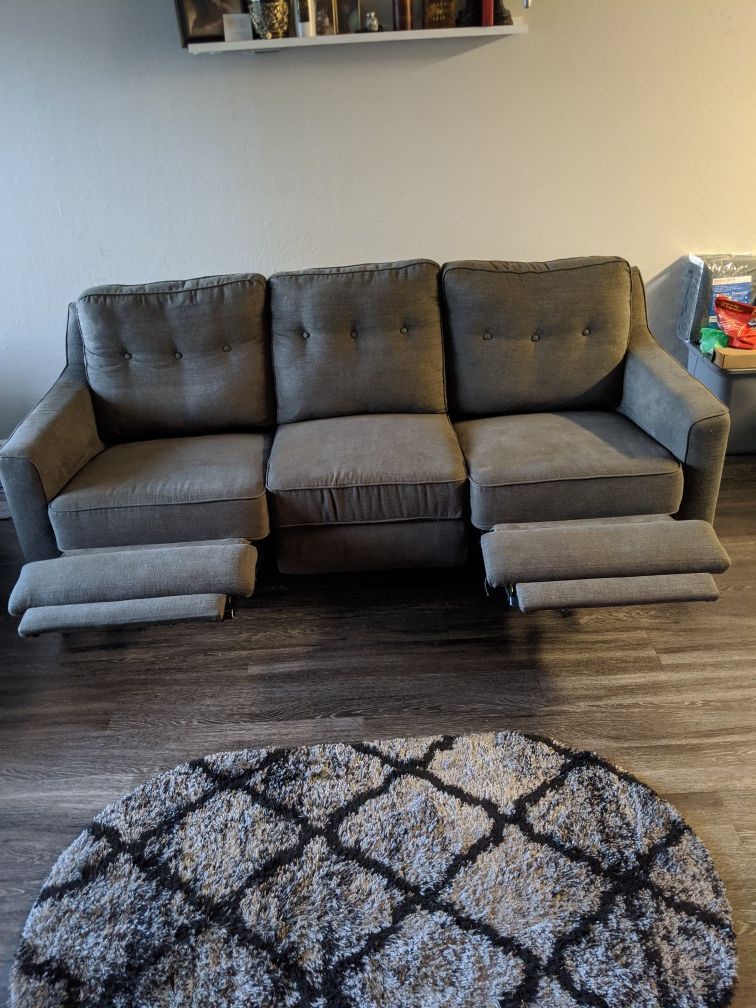 Reclining couch with matching chair