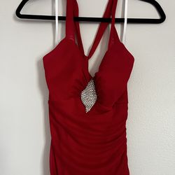 Gorgeous blue formal dress. Has sparkly silver and blue beading on straps and bodice. Size Small Satin-like material, long style. Great for special ev