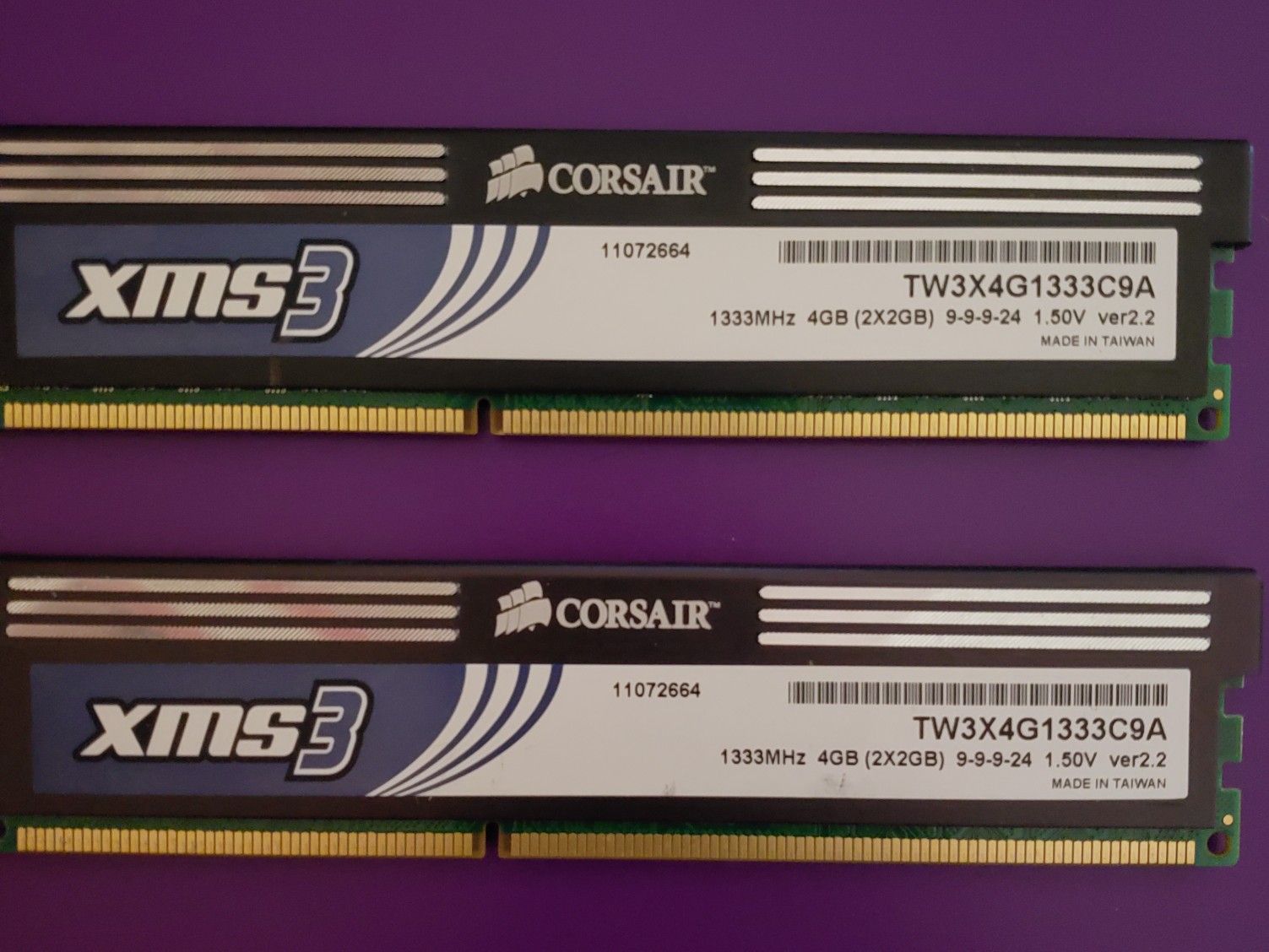 Corsair XMS3 DDR3 1333MHz 4GB (2X2GB)