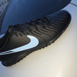 Men's 10  Nike Tiempo Legend 10 Academy Turf Soccer Shoes DV4342-003 Black Blue Size 13m 