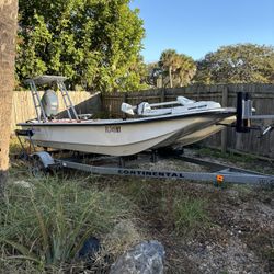 16ft Carolina Skiff + Continental Trailer!! 40hp Honda !