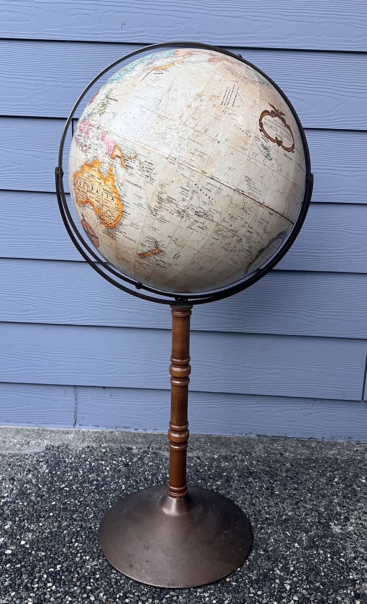 Vintage Replogle World Globe On Stand