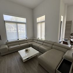 Modani Leather Couch Sofa 