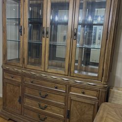 Wooden Glass Dining Room Set Great Condition.   $2400