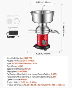 VEVOR Electric Milk Cream Separator NNJ-Y50
