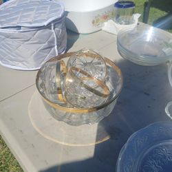 Italian good rimmed bowls set of 5