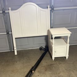 Twin bed frame and night stand