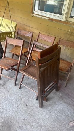 Wooden folding chairs
