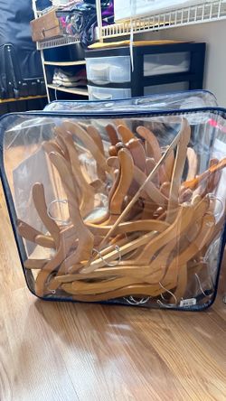 Over 100 Wooden Clothes Hangers from banana  republic