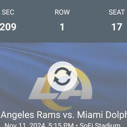 Rams Vs Dolphins 2 Tickets 