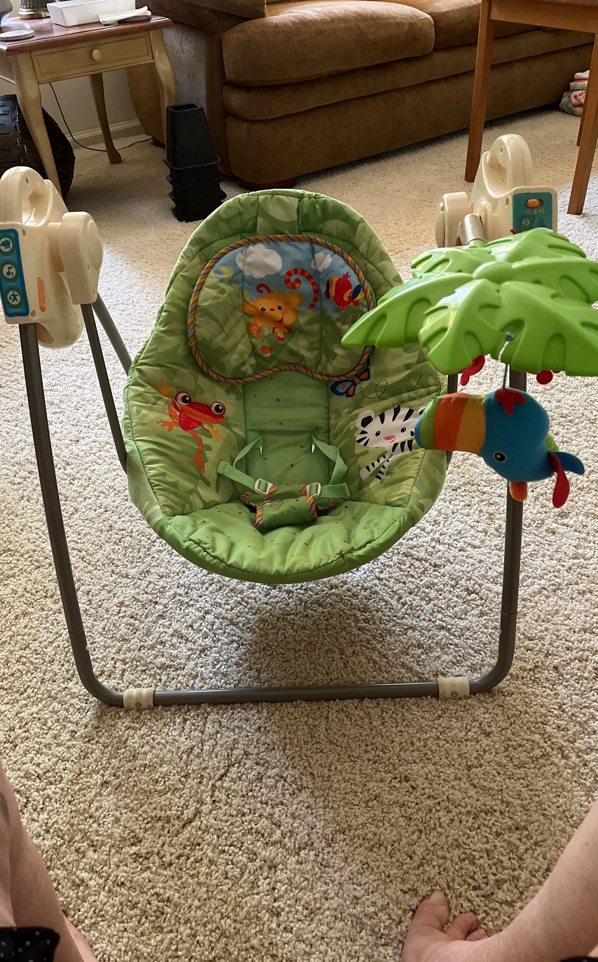 Fisher-Price Rainforest Cradle and Swing Portable Take-Along