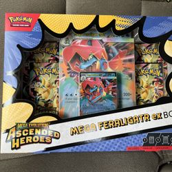 Pokemon Ascended Heroes Mega Feraligatr Ex Box